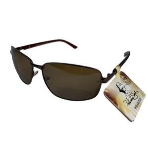 Panama Jack Polarized Sunglasses Brown Rectangular Metal TD/12/18 PJ POL 17 NEW
